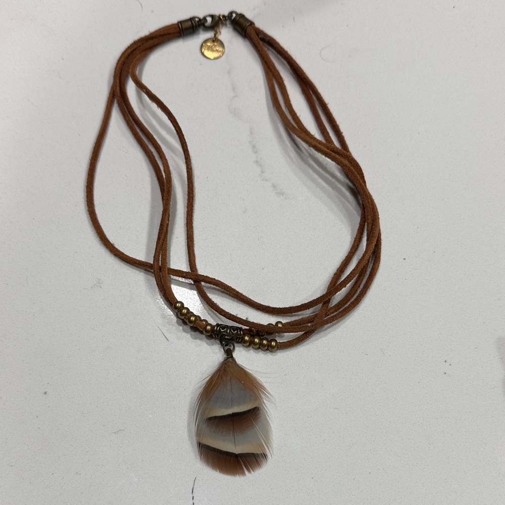 PLUME COSMETICS Multi-Strand Feather Necklace